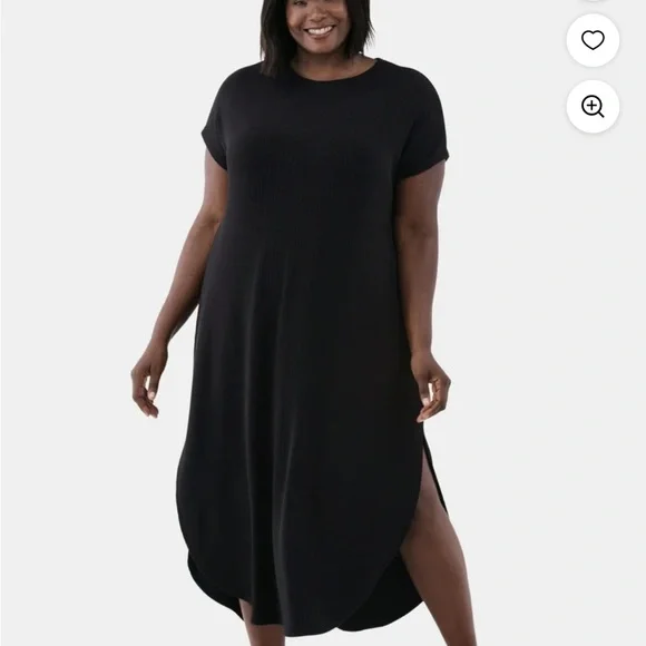 Time and Tru | Dresses | Time And Tru Black Ribbed Dress | Poshmark